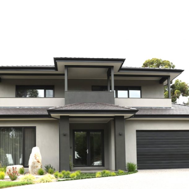 Grey black modern home