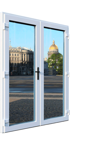 French in-open glass door